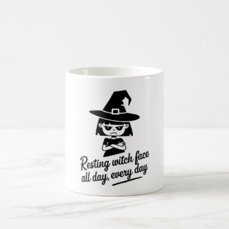 Reparera häxan ansikte kaffemugg