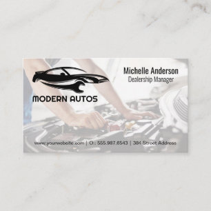 Reparera Logotyp automatiskt Mekaniskt arbete me Visitkort