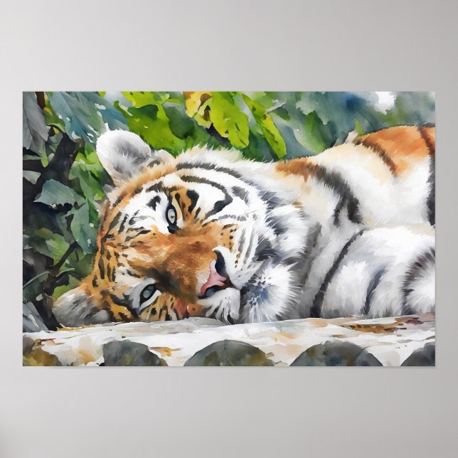 Reparera Tiger Porträtt Poster (Framsidan)