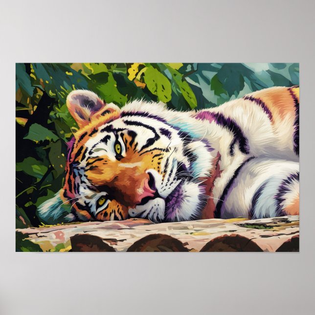 Reparera Tiger Porträtt Poster (Framsidan)