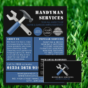 Reparera Verktyg, annonsera Handyman Reklamblad