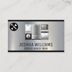 Reparera Verktyg Appliances Metall Background Visitkort