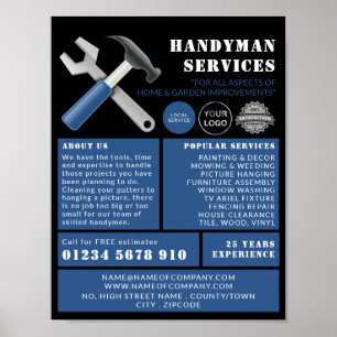 Reparera Verktyg, Handyman Reklam Poster