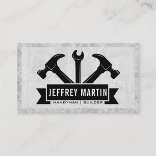 Reparera Verktyg Logotyp Marble Conreta Visitkort