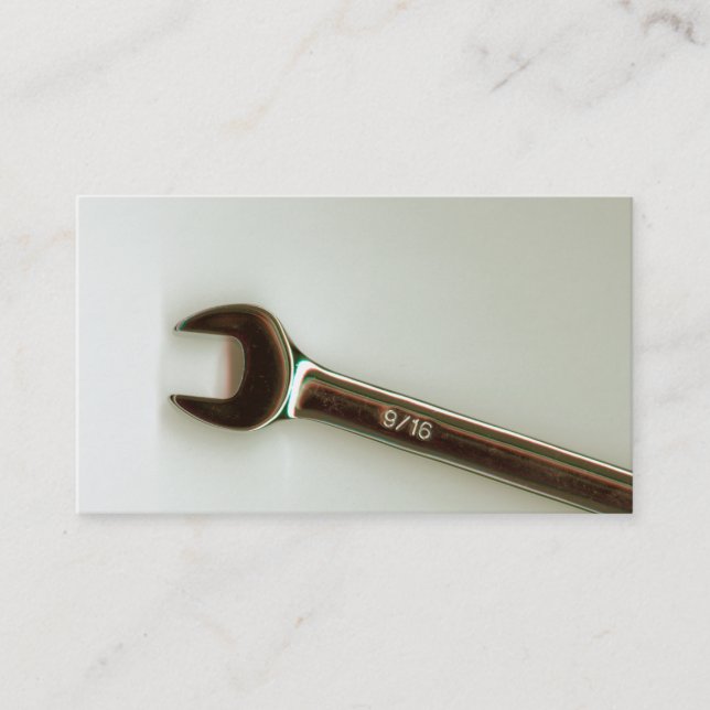 Reparerar den små motormekanikern för cykeln visitkort (Framsida)