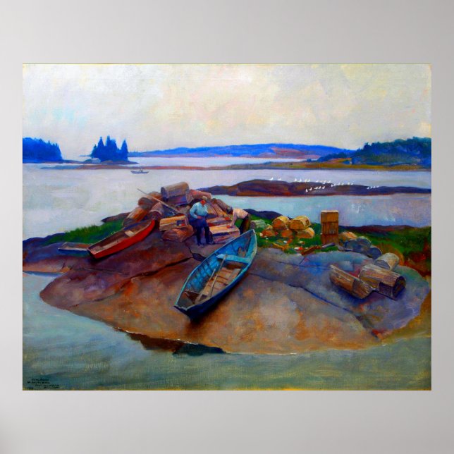 Reparerar fällor Martinsville Maine N. C. Wyeth 19 Poster (Framsidan)