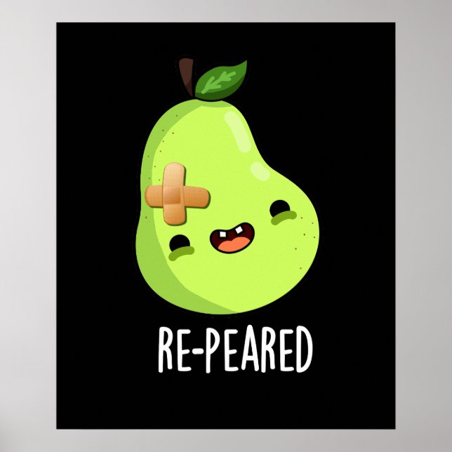 RePear Pun-Mörk BG, fruktig Pear Pun-befruktning Poster (Framsidan)