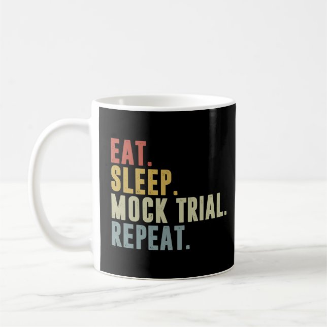 Repeat Lawyer för Eat Ssov Mock Trial Kaffemugg (Vänster)