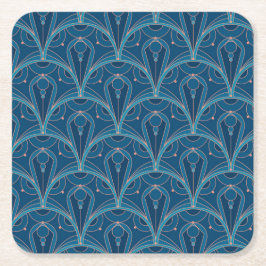 Repeating geometric Art Deco pattern Underlägg Papper Kvadrat