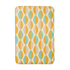 Repeating geometric pattern in beige background badrumsmatta