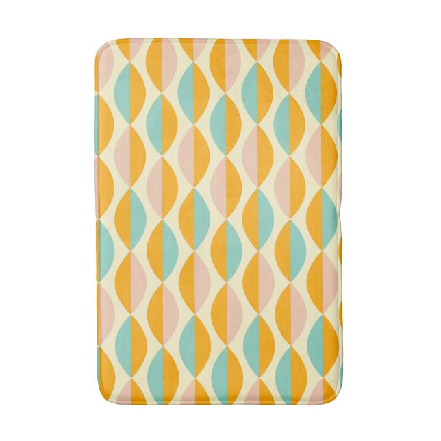 Repeating geometric pattern in beige background badrumsmatta (Framsidan (Vertikal))