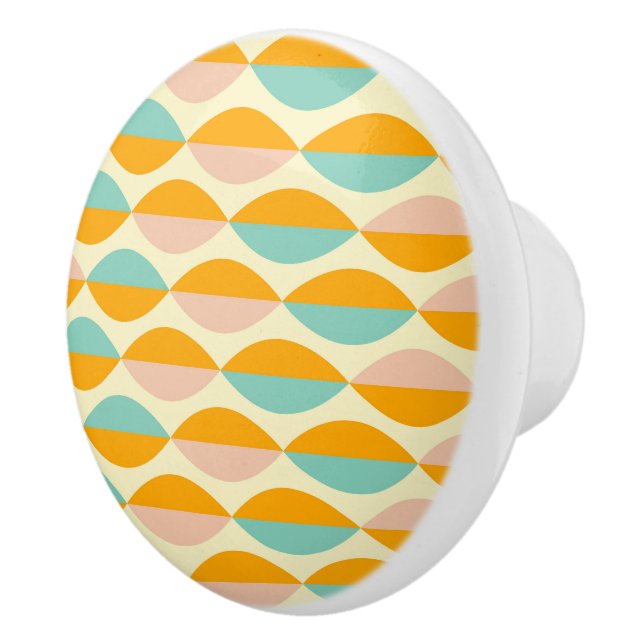 Repeating geometric pattern in beige background knopp (Höger)