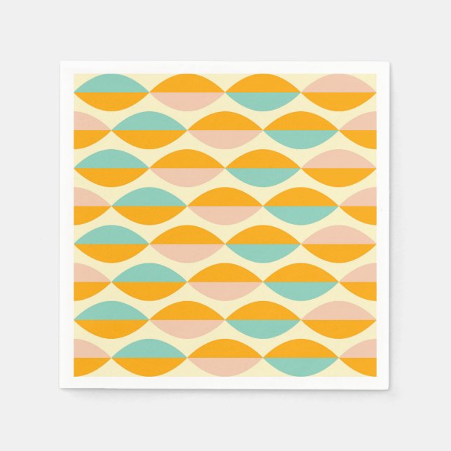 Repeating geometric pattern in beige background pappersservett (Framsidan)