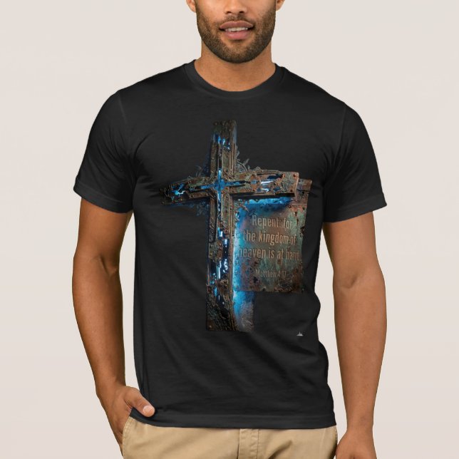 Repent – Kingdom of Heaven Cross T-Shirt (Framsida)