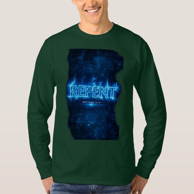 REPENT – Matthew 4:17 Long-Sleeve Shirt T (Framsida)