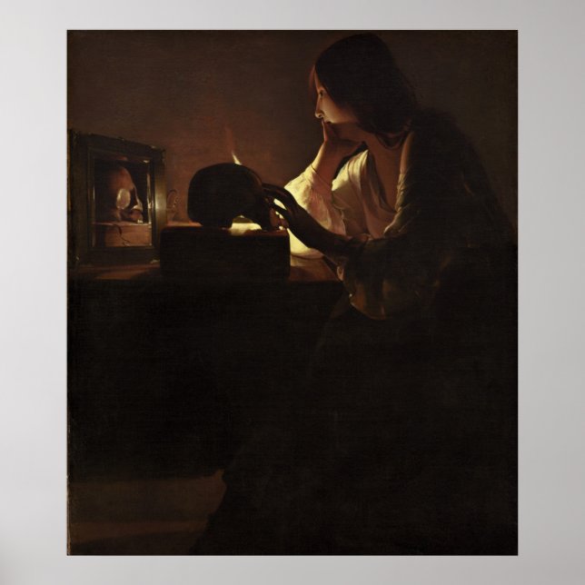 Repentant Magdalen - Georges de La Tour Fine Art Poster (Framsidan)