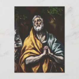 Repentant Saint Peter av El Greco Vykort