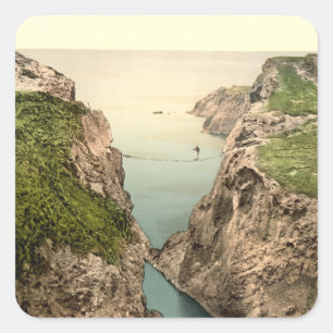 Repet överbryggar, Carrick-a-Rede, ståndsmässig Fyrkantigt Klistermärke