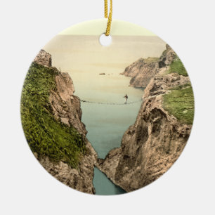 Repet överbryggar, Carrick-a-Rede, ståndsmässig Julgransprydnad Keramik