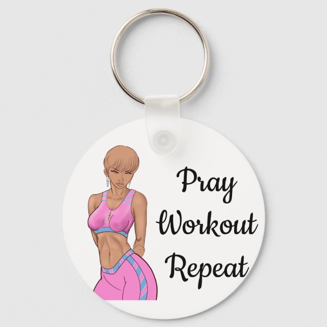 Repetera Cute Pray-workout Nyckelring (Framsida)