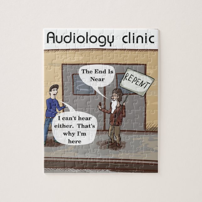 Repetera för Audiologist Office Funny Pussel (Vertikal)