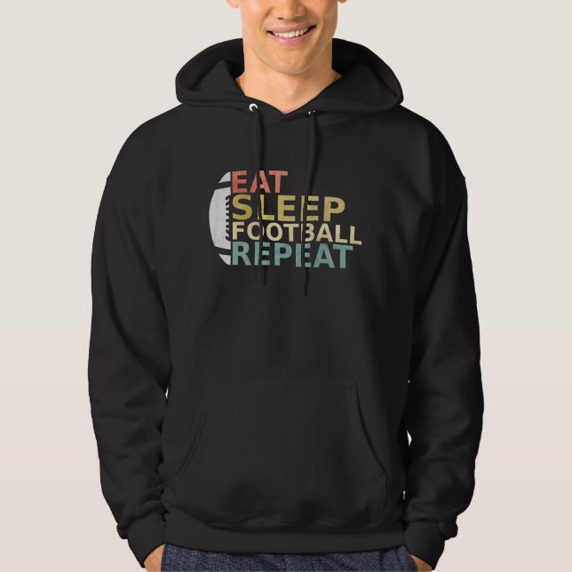 Repetera fotbollen Älskare i viloläge Hoodie (Framsida)