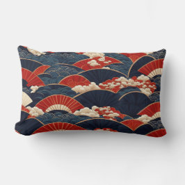 Repetera japanska Kimono Mönster Lumbarkudde
