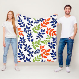 Repetera Löv i kromatisk form Fleecefilt