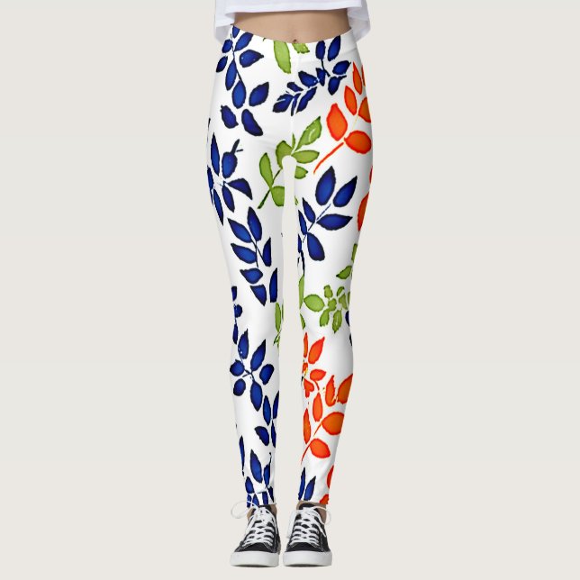 Repetera Löv i kromatisk form Leggings (Framsida)