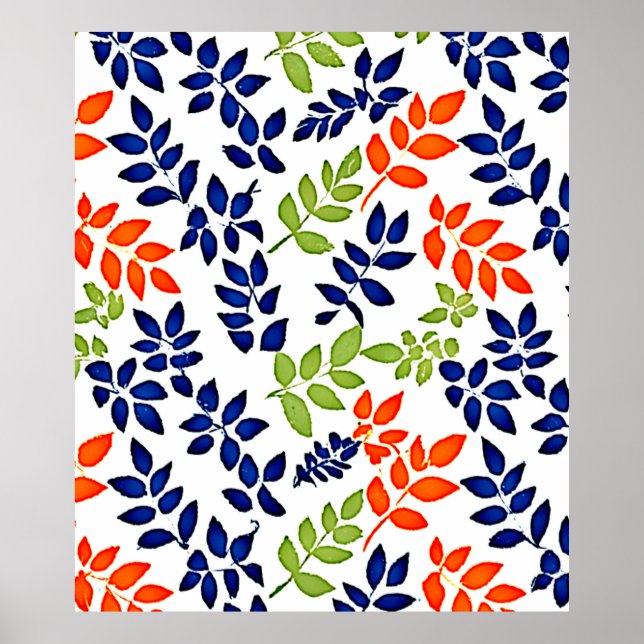 Repetera Löv i kromatisk form Poster (Framsidan)