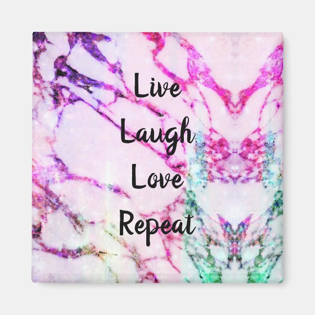 Repetera magnet för Live Laugh Kärlek (Framsidan)