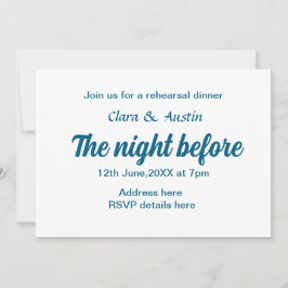 Repetera middagen kvällen före en liten stund inbjudningar