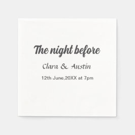 Repetera middagen kvällen före en liten stund pappersservett