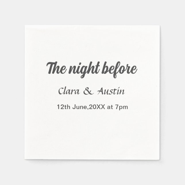 Repetera middagen kvällen före en liten stund pappersservett (Framsidan)