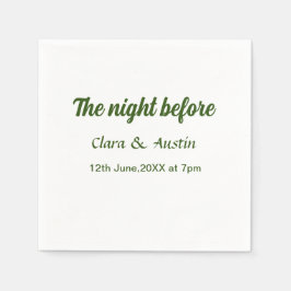 Repetera middagen kvällen före en liten stund pappersservett