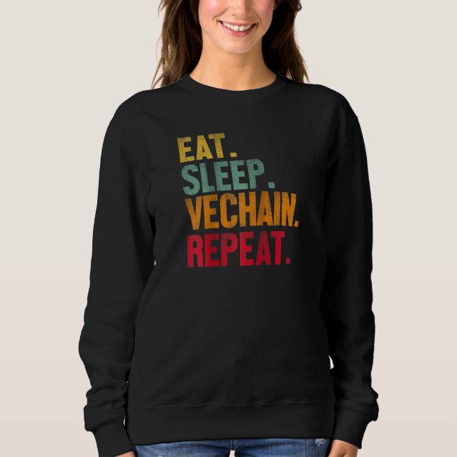 Repetera Retro Cryptocurrency Vech i viloläge T Shirt (Framsida)