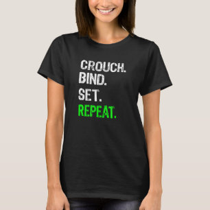 Repetera Rugby Scrum Crouch-bindning T Shirt