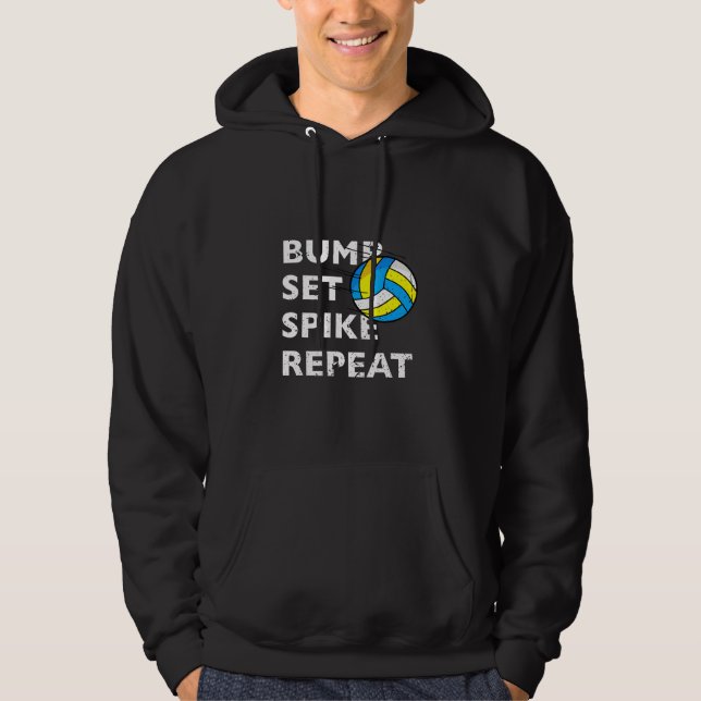 Repetera Spiket för engångsset - Volleyball Hoodie (Framsida)