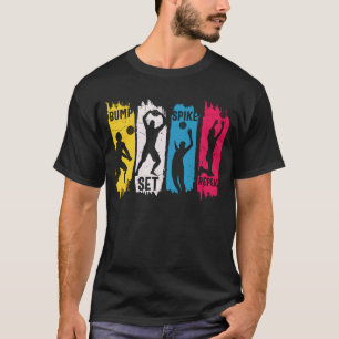 Repetera Spiket för uppsättningen med volleyboll T Shirt