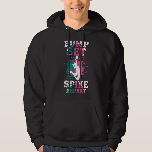 Repetera Spiket med spikbläckstråle Hoodie (Framsida)