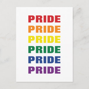 Repeterad text i Anpassadet LGBTQ Gay pride Vykort