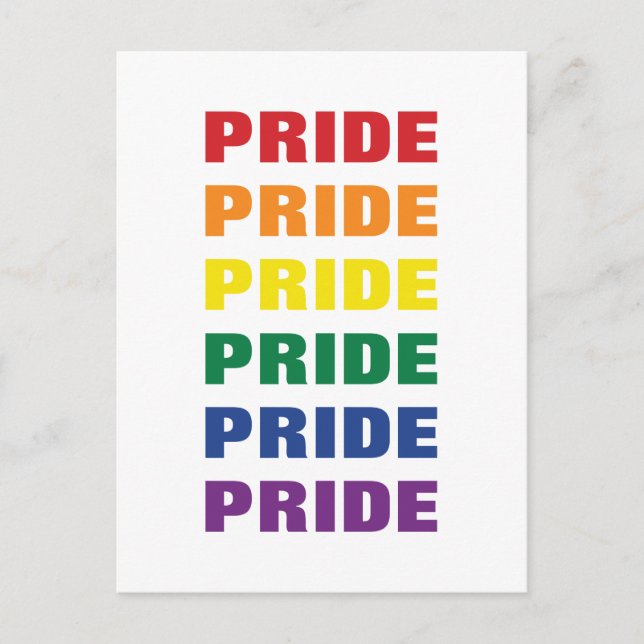 Repeterad text i Anpassadet LGBTQ Gay pride Vykort (Framsida)