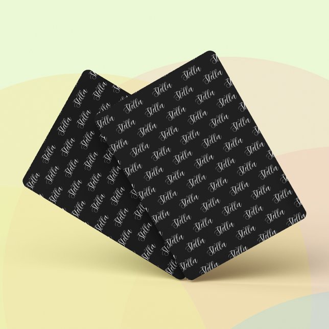 Repeterande Namn allover Black Casinokort (Skapare uppladdad)