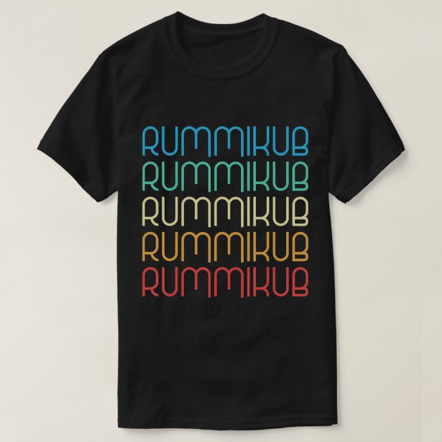 Repeterande Rummikub Vintage T-Shirt (Design framsida)