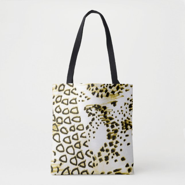 Repeterbar Snake Skin. Gult Mode Stil. Vit Tygkasse (Framsida)