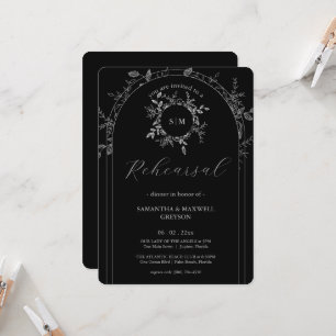 Repetering av luxury Black elegant Middag-inbjudan Inbjudningar