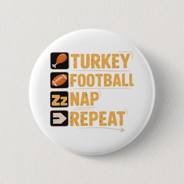 Repeteringsfunktion för fotboll i happy thanksgivi knapp (Framsida)