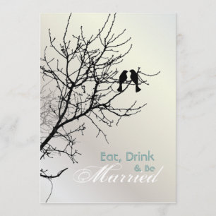 Repeteringsmiddag i love birds Träd Bröllop Inbjudningar