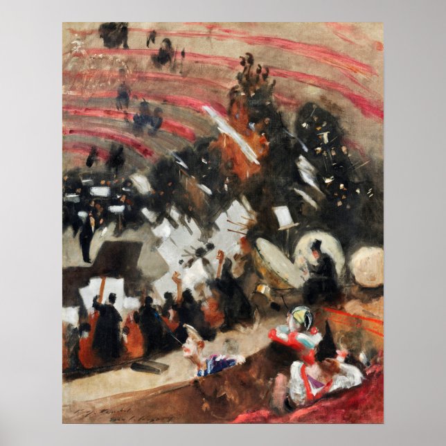 Repetition av pasdeloup-orkestern i Cirque Poster (Framsidan)