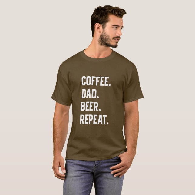 Repetition för kaffepappaöl t shirt (Hel framsida)